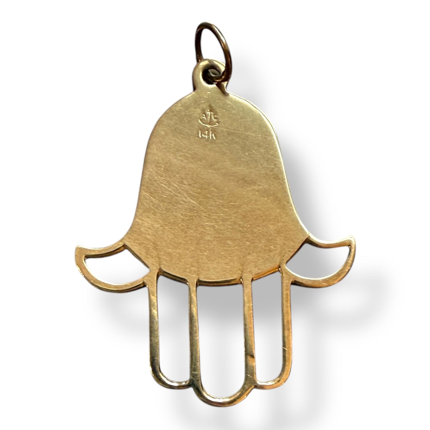 Vintage 14k Hamsa Hand Pendant
