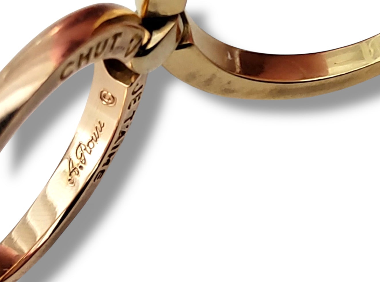 Vintage French 18k "Shhhh I Love You" Ring