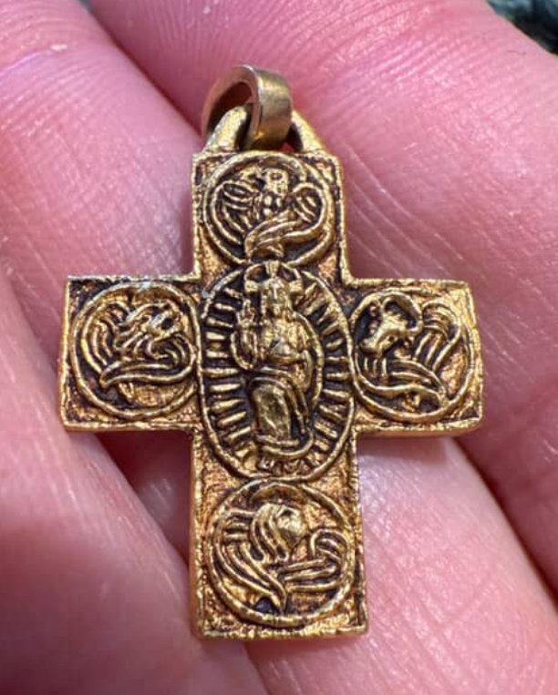Antique 18k French Four Evangelists Cross