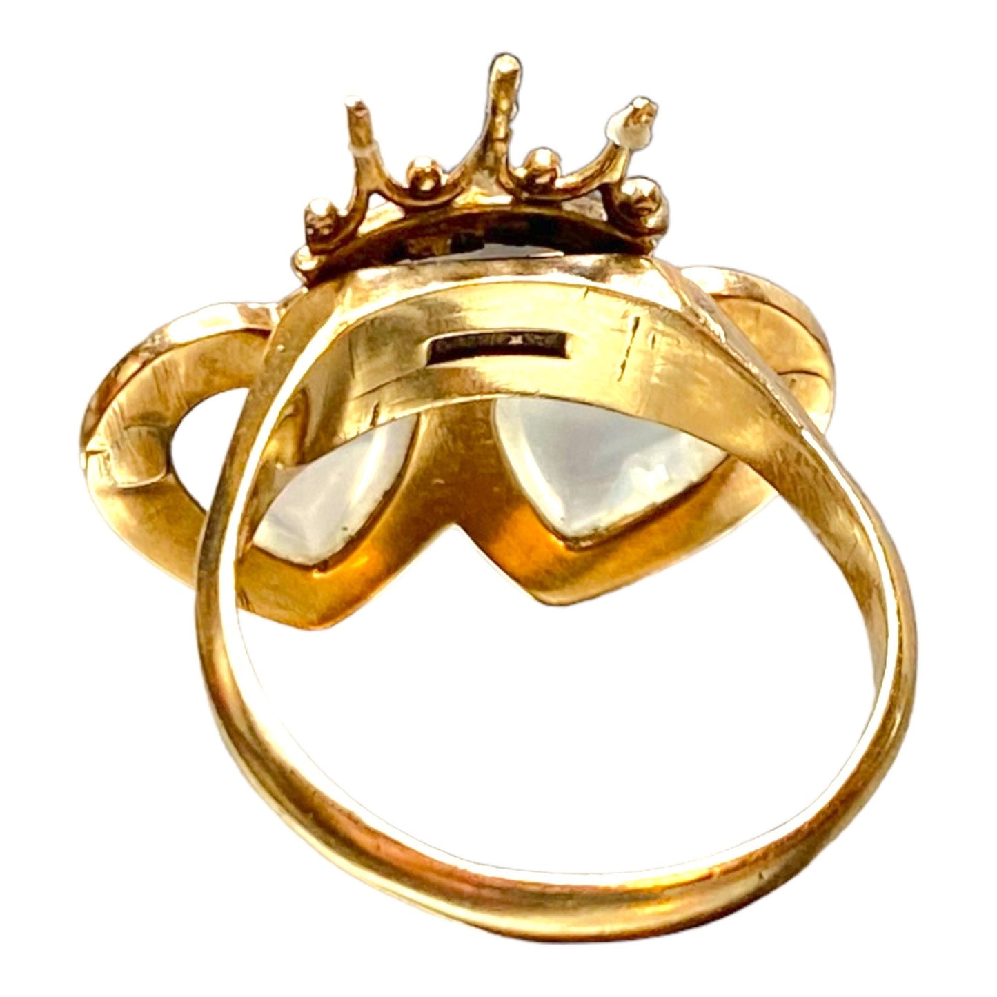 Antique 14k Crowned Hearts Ring | Luckenbooth Ring | Sentimental Jewelry