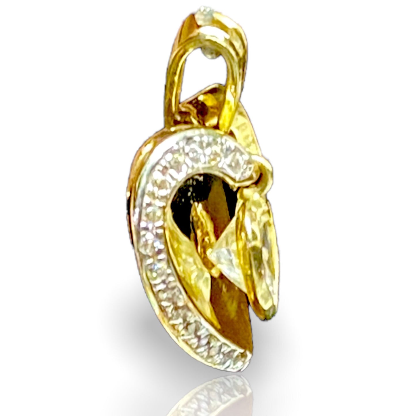 14k Gold Mother and Baby Hearts Pendant - Perfect Gift for Mom!