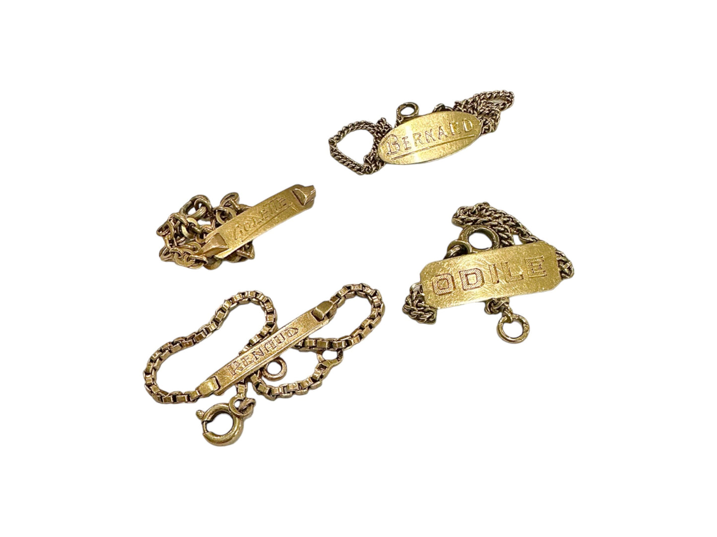 Vintage 18k French ID Baby Bracelets | Sold Individually