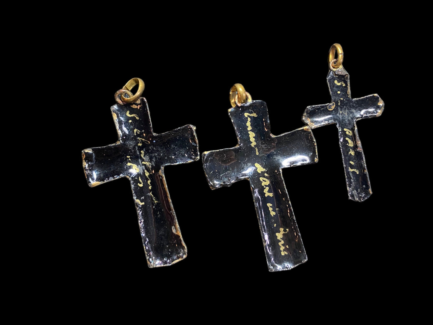 Vintage Limoges French Cross Pendants