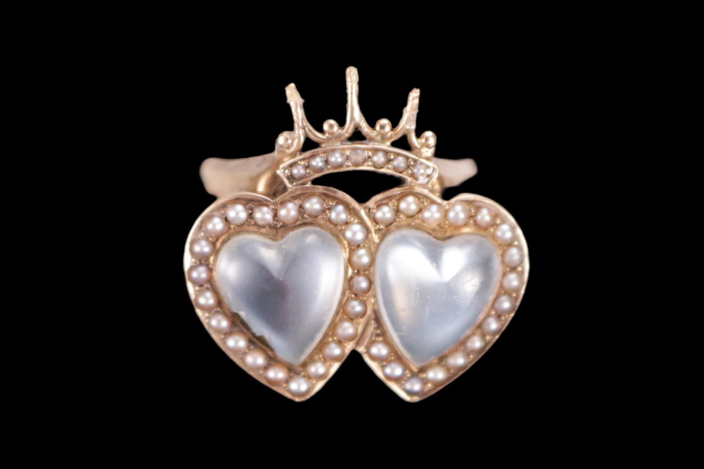 Antique 14k Crowned Hearts Ring | Luckenbooth Ring | Sentimental Jewelry