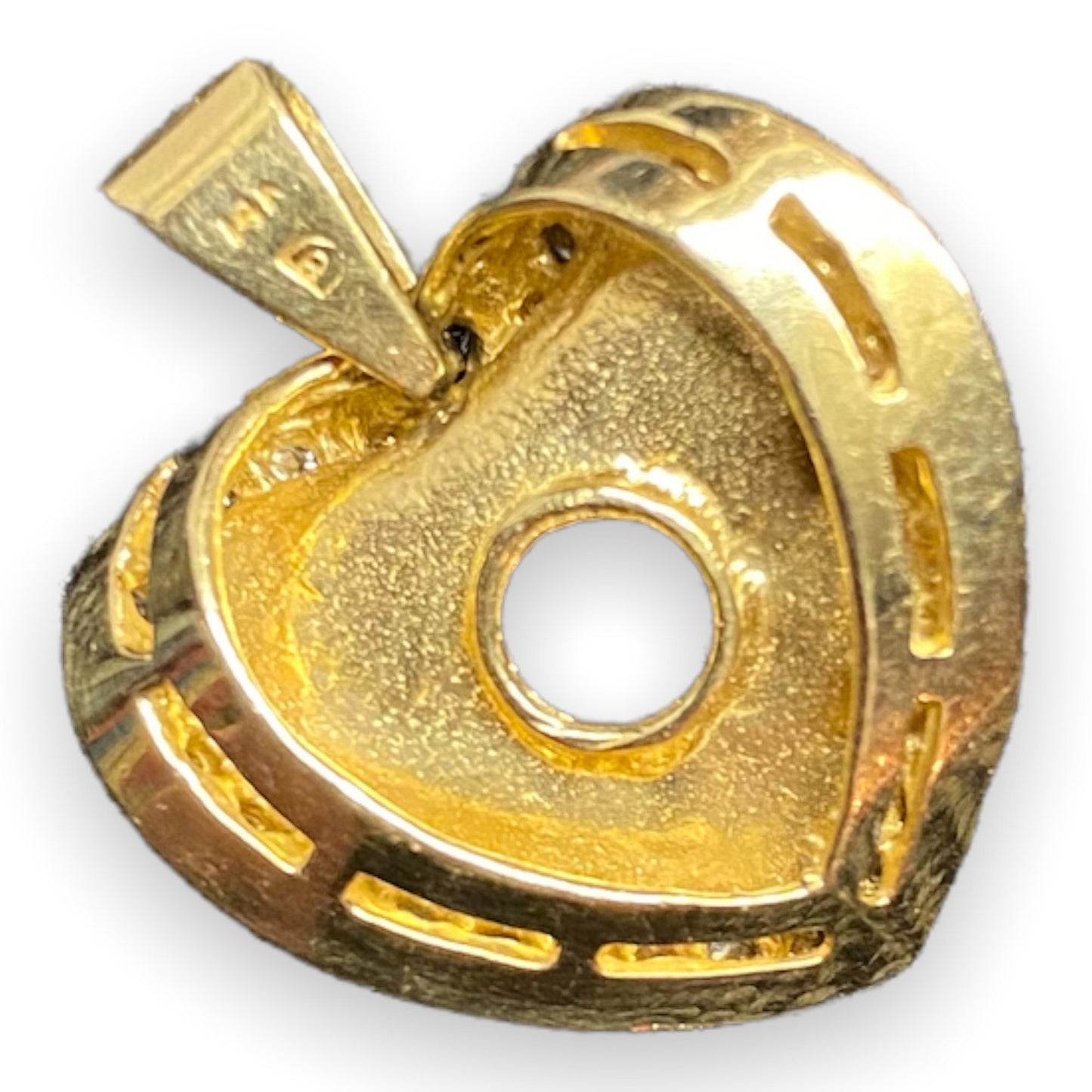 14k Gold Mother and Baby Hearts Pendant - Perfect Gift for Mom!