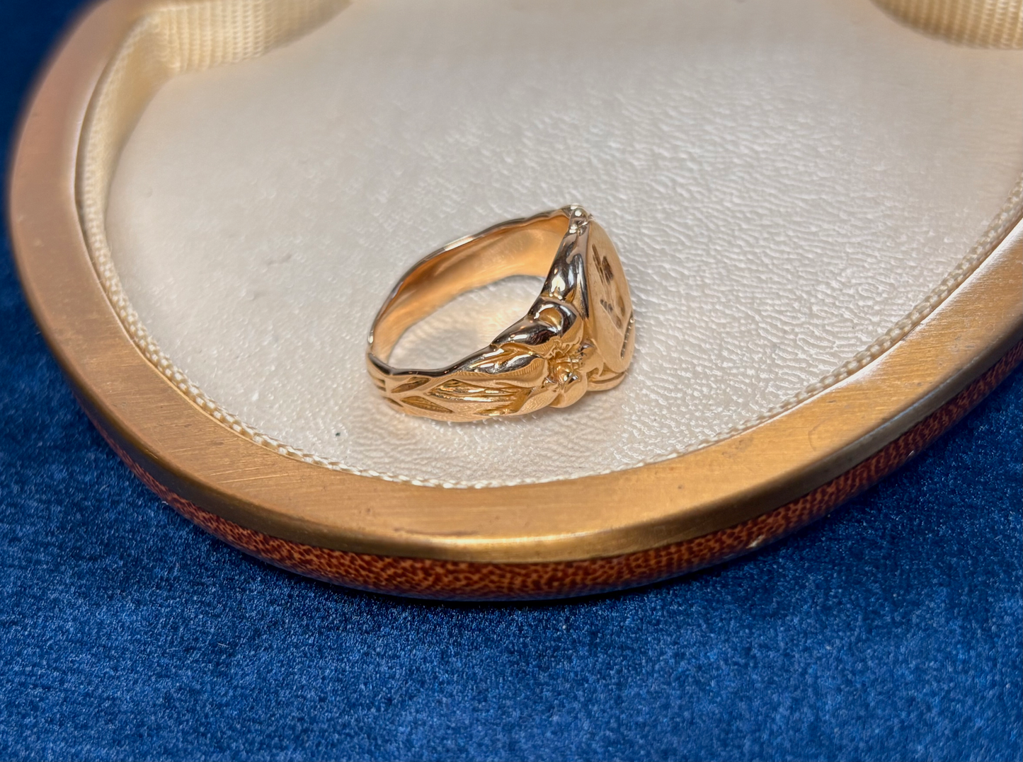 Antique 14k German Notary's Wax Seal Stamp Ring