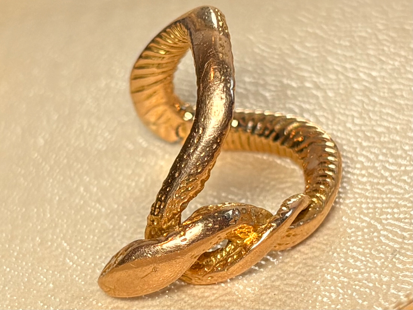 Antique French 18k V-shaped Snake Ring