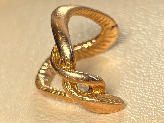 Antique French 18k V-shaped Snake Ring