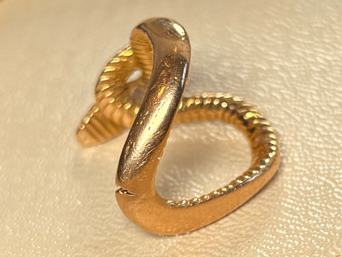 Antique French 18k V-shaped Snake Ring