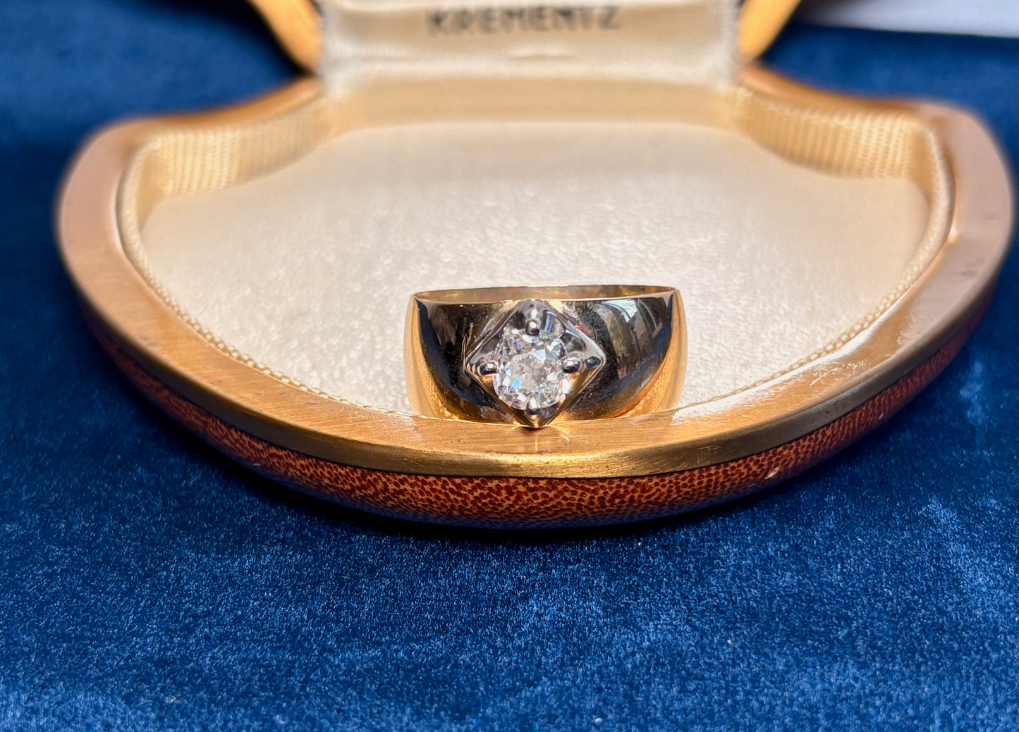 Antique 14k Diamond Solitaire Ring