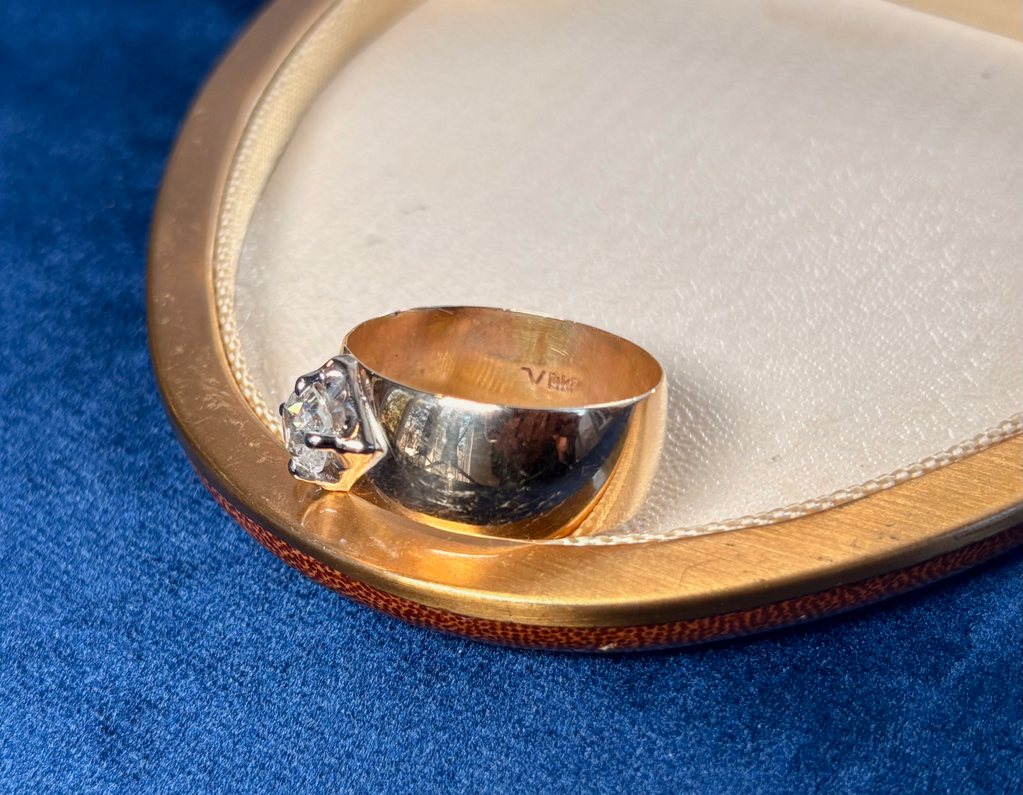 Antique 14k Diamond Solitaire Ring